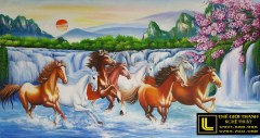 Tranh sơn dầu mã đáo thành công 18